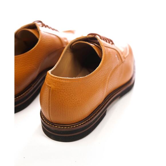 $985 TOD\'S - Cognac Brown Pebble Leather Derby - US 9 (UK8) main image 5